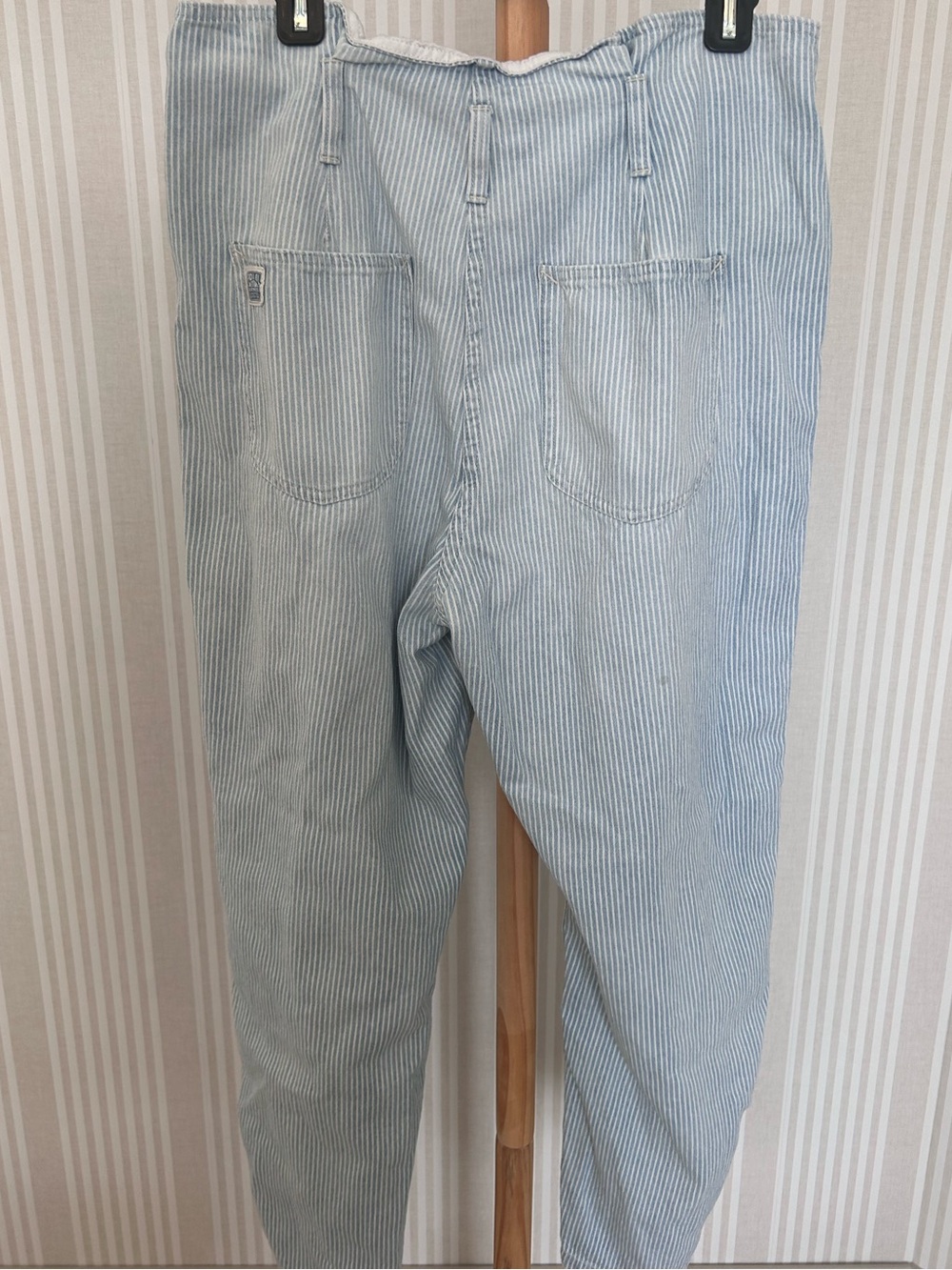 Vtg Polo Ralph Lauren Railroad Stripe Paperbag Waist Denim Jeans Women’s Size 30 - Picture 2 of 9